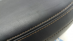 Mazda CX-5 17-23 passenger seat cushion upholstery, black leather, heated, perforated, dented, scratched
