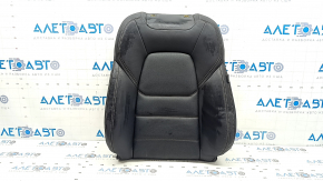 Mazda CX-5 17-23 driver's seat back upholstery, black leather, heated, perforated, dented