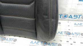 Mazda CX-5 17-23 driver's seat back upholstery, black leather, heated, perforated, dented