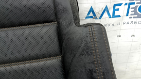 Mazda CX-5 17-23 driver's seat cushion upholstery, black leather, heated, perforated, dented