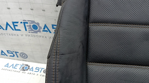 Mazda CX-5 17-23 driver's seat cushion upholstery, black leather, heated, perforated, dented