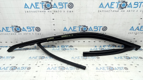 Jeep Compass 17-24 black upper front left door molding with glass seal, scratches