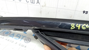 Jeep Compass 17-24 black upper front left door molding with glass seal, scratches