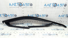Jeep Compass 17-24 black upper front left door molding with glass seal, scratches