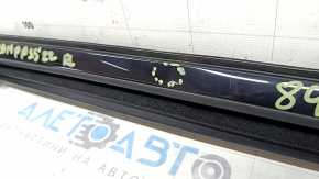 Jeep Compass 17-24 black upper rear left door molding with glass seal, scratches, dent