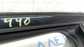Jeep Compass 17-24 black upper rear left door molding with glass seal, scratches, dent