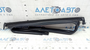 Jeep Compass 17-24 black upper rear left door molding with glass seal, scratches, dent