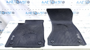 Set of floor mats for the Audi A4 B9 17-19, rubber, black