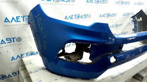 Jeep Compass 22-25 front bumper, bare upper part, without parking sensors, halogen fog lights, blue PBJ, scratches