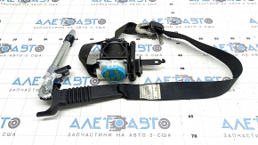 Mazda CX-5 21-25 black driver's seat belt with tensioner and gray fastener, water contact, rusty squib, needs cleaning