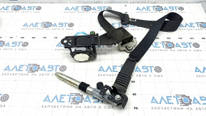 Mazda CX-5 21-25 black passenger seat belt with tensioner and gray fastener, water-resistant, for cleaning