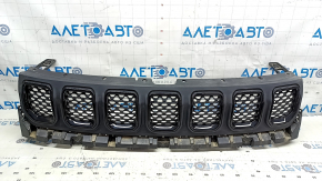 Jeep Compass 22-25 radiator grille assembly, 3 parts, gloss black inserts, scratches