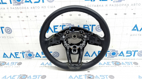 Naked steering wheel Mazda CX-5 20-25 black leather, without heating, with overlay, scratches, worn