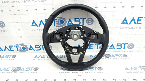 Naked steering wheel Mazda CX-5 20-25 black leather, without heating, with overlay, scratches, worn