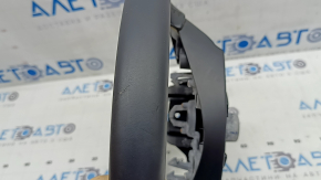 Naked steering wheel Mazda CX-5 20-25 black leather, without heating, with overlay, scratches, worn