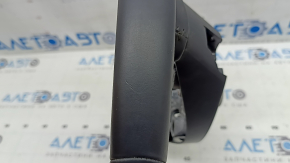 Naked steering wheel Mazda CX-5 20-25 black leather, without heating, with overlay, scratches, worn
