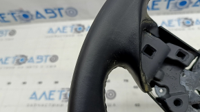 Naked steering wheel Mazda CX-5 20-25 black leather, without heating, with overlay, scratches, worn