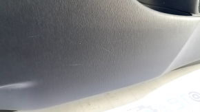 Rear left door panel for Toyota Prius V 15-17, black, black leather insert, with handle, scratches