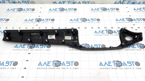 Jeep Compass 22-25 right upper dashboard trim, black leather, white stitching