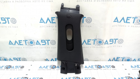 Left side center pillar trim, upper belt, Jeep Compass 19-25, black, with plug, scratched