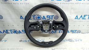 Jeep Compass 23-25 black leather steering wheel without pads, traces of a cover