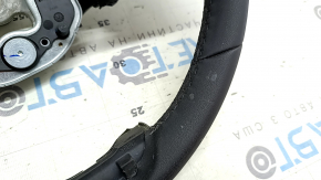 Jeep Compass 23-25 black leather steering wheel without pads, traces of a cover