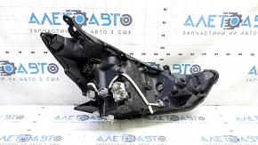 Toyota Prius V 15-17 front left headlight assembly (rest LED), water damage, broken mount, damaged chrome frame