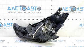 Toyota Prius V 15-17 right front headlight assembly (restored LED), water damage, damaged chrome frame