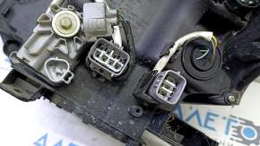 Toyota Prius V 15-17 right front headlight assembly (restored LED), water damage, damaged chrome frame