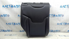 Rear seat 2nd row upper right Jeep Compass 22-25 leather + cloth black, white and black stitching, wrinkled