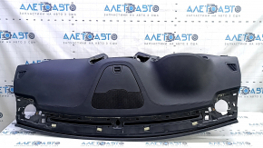 Front dashboard with Airbag Jeep Cherokee KL 14-23 black, with box pocket, torn seal, cracked