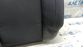 Jeep Compass 22-25 passenger seat upholstery, leather + cloth, black, white and black stitching, dented