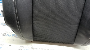 Jeep Compass 22-25 passenger seat upholstery, leather + cloth, black, white and black stitching, dented