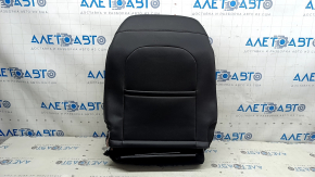 Jeep Compass 22-25 passenger seat upholstery, leather + cloth, black, white and black stitching, dented