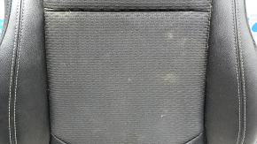 Jeep Compass 22-25 passenger seat trim, leather + cloth, black, white and black stitching, ready to clean