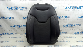 Driver's seat upholstery, upper part, Jeep Compass 22-25 leather + cloth, black, white and black stitching