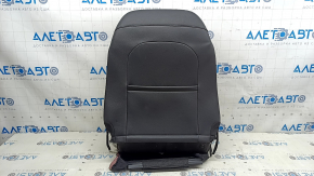 Driver's seat upholstery, upper part, Jeep Compass 22-25 leather + cloth, black, white and black stitching