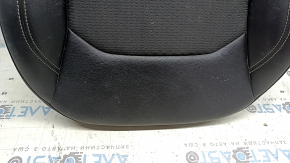 Driver's seat trim, lower part, Jeep Compass 22-25, leather + cloth, black, white and black stitching, ready to clean