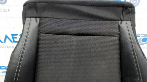 Driver's seat trim, lower part, Jeep Compass 22-25, leather + cloth, black, white and black stitching, ready to clean