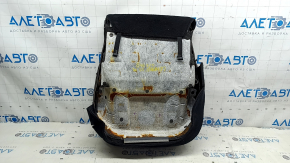Driver's seat trim, lower part, Jeep Compass 22-25, leather + cloth, black, white and black stitching, ready to clean
