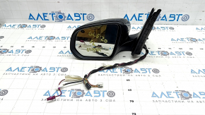 Left side mirror assembly for Mercedes W167 GLE 350 450 20-23 10+8+4+2 turn signal, heated, backlight, BSM, camera, auto-dimming, black, glued, scratches, contact with water, oxidized connectors