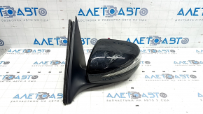Left side mirror assembly for Mercedes W167 GLE 350 450 20-23 10+8+4+2 turn signal, heated, backlight, BSM, camera, auto-dimming, black, glued, scratches, contact with water, oxidized connectors