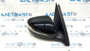 Right side mirror assembly for Mercedes W167 GLE 350 450 20-23 8+8+4, turn signal, heating, backlight, BSM, camera, black, scratches, contact with water, oxidized connectors