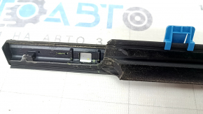 Door-glass molding, center rear left, Honda CRV 23-25, chrome, broken mount
