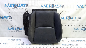 Driver's seat cushion cover for Toyota Prius V 12-17, black leather, heated, dry-cleanable