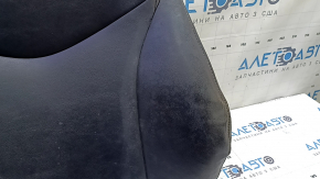 Driver's seat back upholstery for Toyota Prius V 12-17, black leather, heated, dry-cleanable