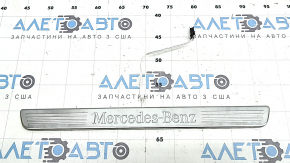 Outer door sill trim front left Mercedes W167 GLE 350 450 20-24 chrome with backlight, scratches, contact with water, working