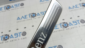 Outer rear left door sill trim Mercedes W167 GLE 350 450 20-24 chrome with backlight, scratches, contact with water, working