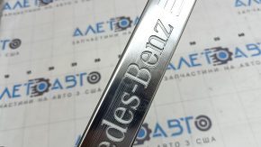 Outer rear left door sill trim Mercedes W167 GLE 350 450 20-24 chrome with backlight, scratches, contact with water, working