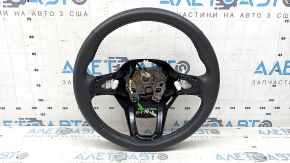 Honda CRV 23-25 black leather steering wheel with orange stitching under the paddle shifters, with a cover, scratches